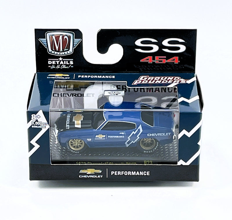 1970 Chevelle SS 454 M2 Machines Ground Pounders R23 Blue 1:64