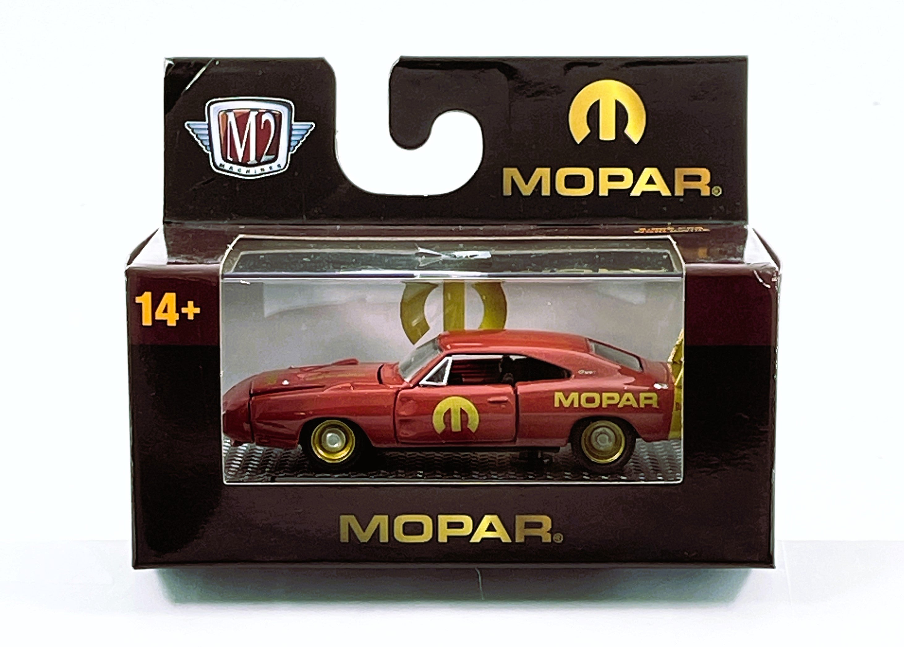 M2 Machines 1 64 Diecast Cars 1969 Dodge Charger Daytona HEMI Red Gold