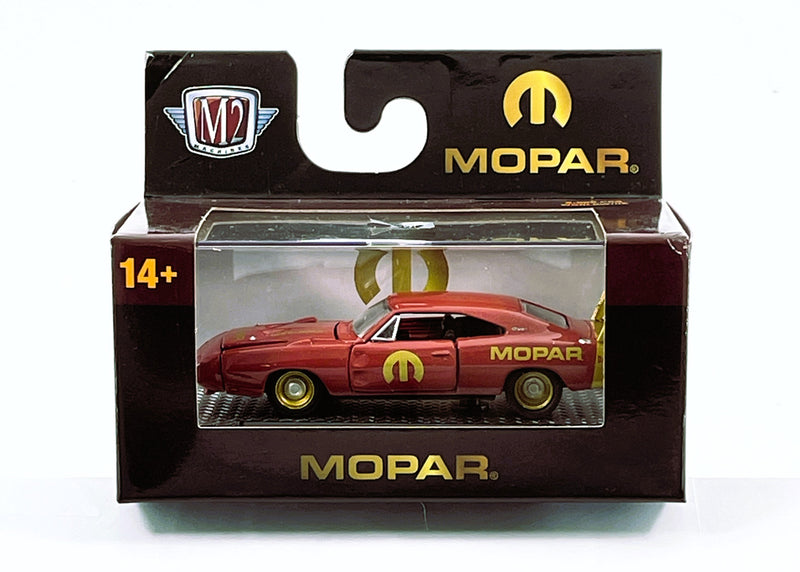 1969 Dodge Charger Daytona HEMI M2 Machines MOPAR Red Gold 1:64