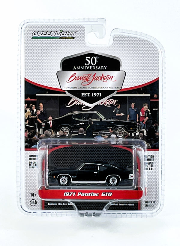 1971 Pontiac GTO Greenlight 50th Anniversary Barrett-Jackson Black 1:64
