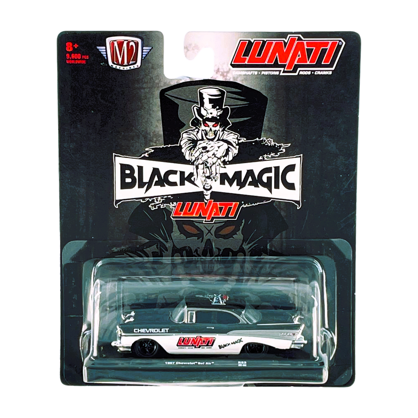 M2 Machines 1 64 Diecast Cars 1957 Chevrolet Bel Air Lunati Blk Magic R83