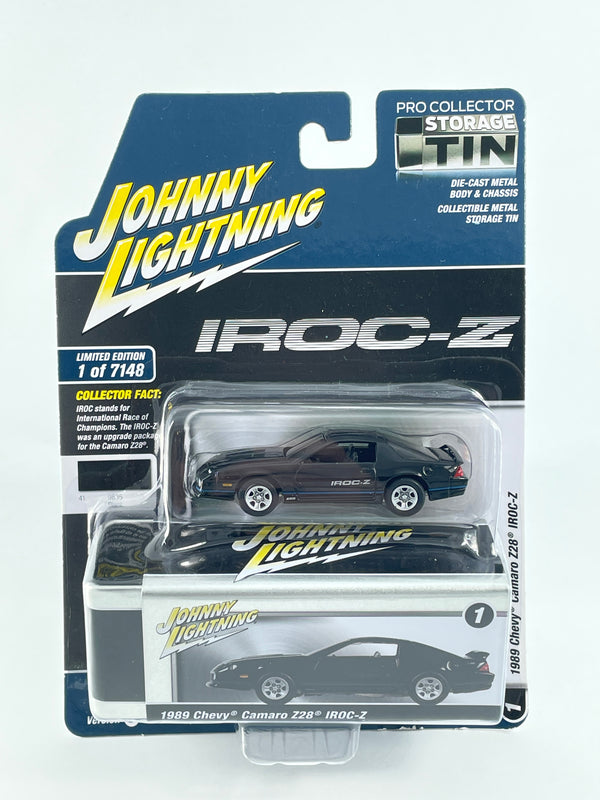 Johnny Lightning 1 64 Diecast Cars 1989 Chevy Camaro Z-28 IROC-Z  Collector Tin