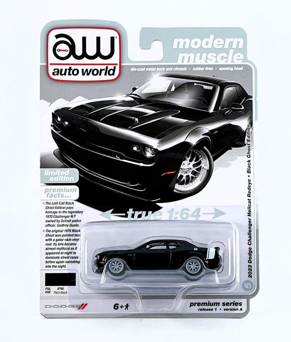 AW Auto World Diecast Cars 1 64 2023 Dodge Challenger Hellcat Redeye Ghost