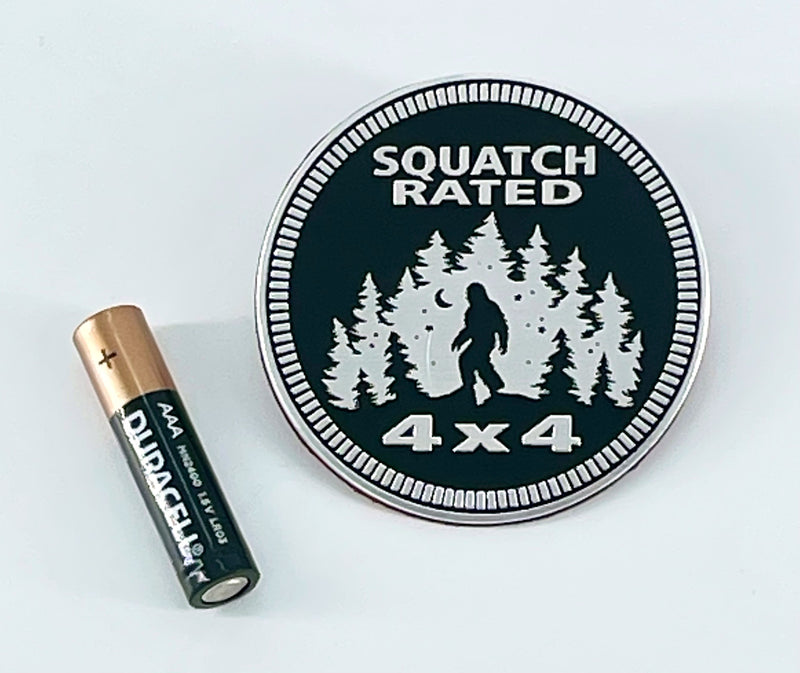 Sasquatch Rated 4x4 Stick-on Fender Badge Trail Rated Style Design Fits Jeep 4x4