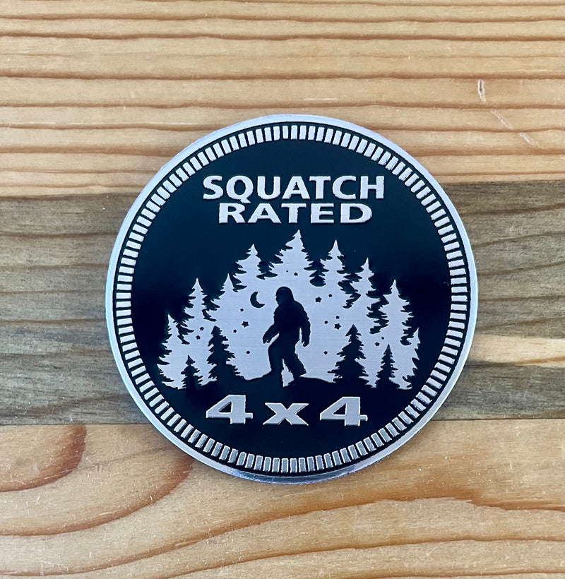 Sasquatch Rated 4x4 Stick-on Fender Badge Trail Rated Style Design Fits Jeep 4x4
