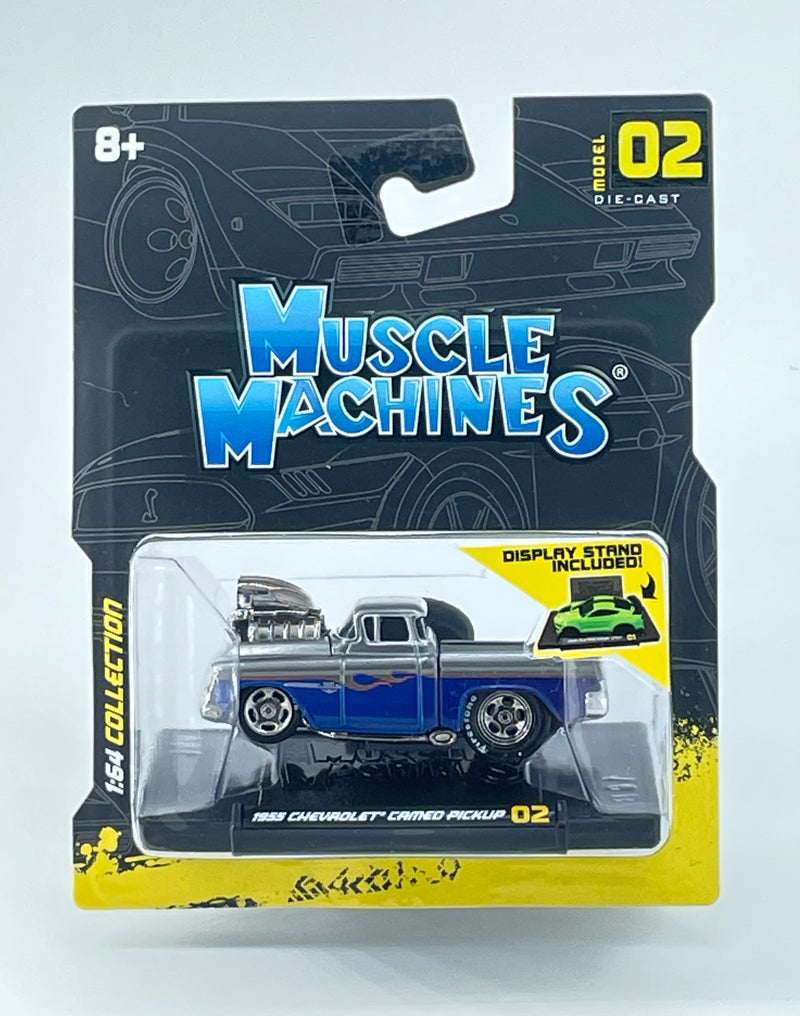 Muscle Machines 1955 Chevrolet Cameo Pickup 1:64 Scale Diecast Car - Classic Collectible