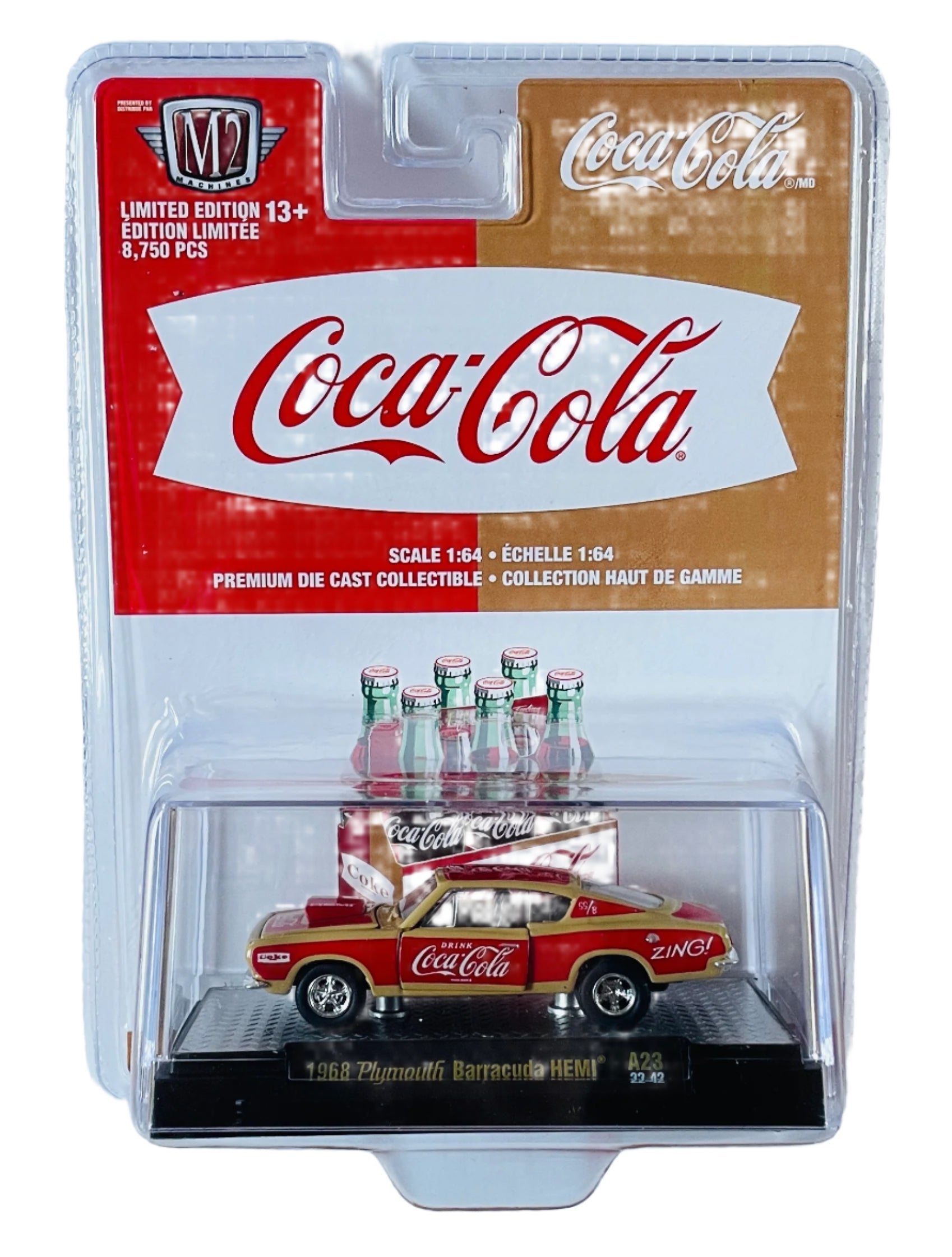 M2 Machines 1 64 Diecast Cars 1968 Plymouth Barracuda HEMI Coca Cola A23