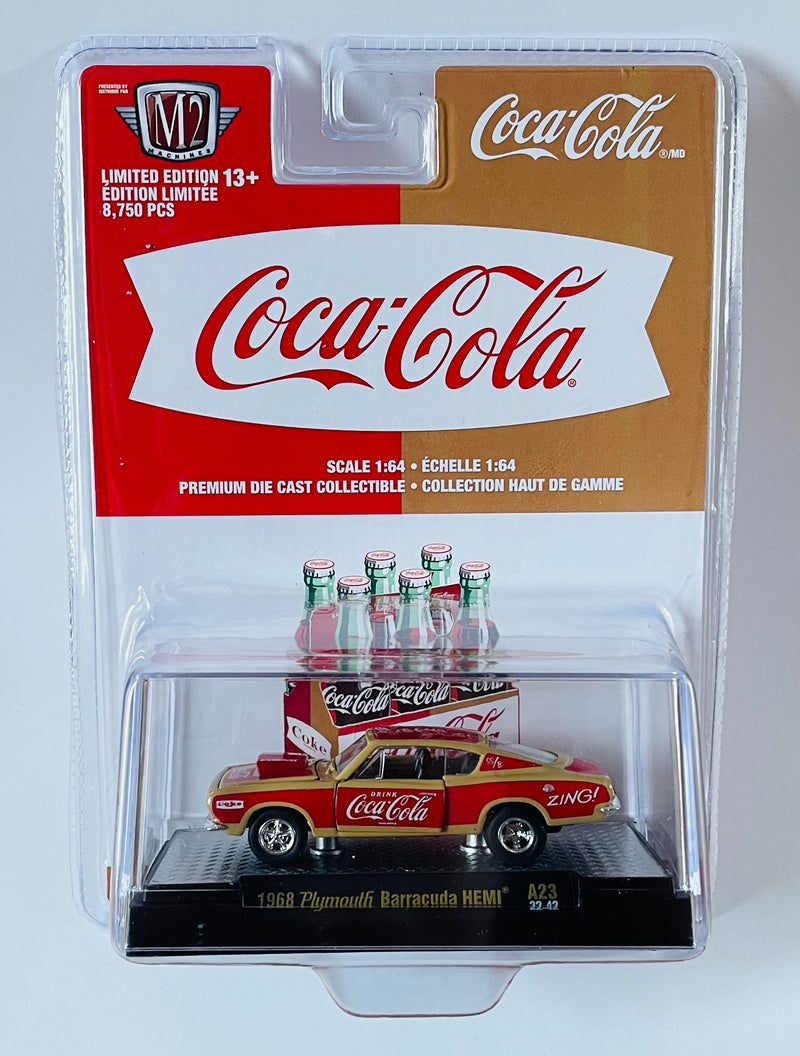 1968 Plymouth Barracuda HEMI M2 Machines Coca Cola Coke A23 1:64 Die Cast