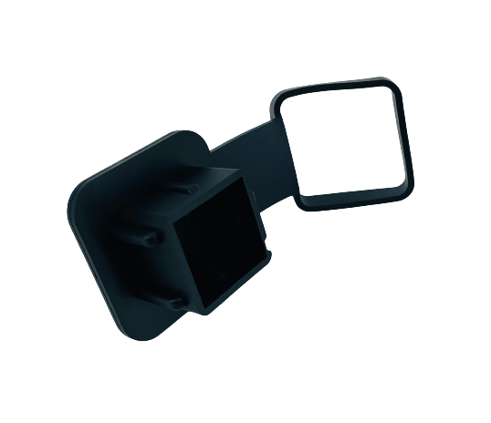 Hitch Cover Plug Cap 3" x 3" Black Rubber 4-Flat design for 2" Trailer Receiver
