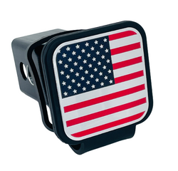 Hitch Cover Plug Cap 3" x 3" Rubber American Flag for 2" Receiver - Patriotic