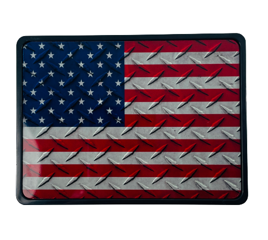 Hitch Cover Cap Plastic  5" x 4" American Flag Patriotic Hitch Pin Style for  2" Receiver