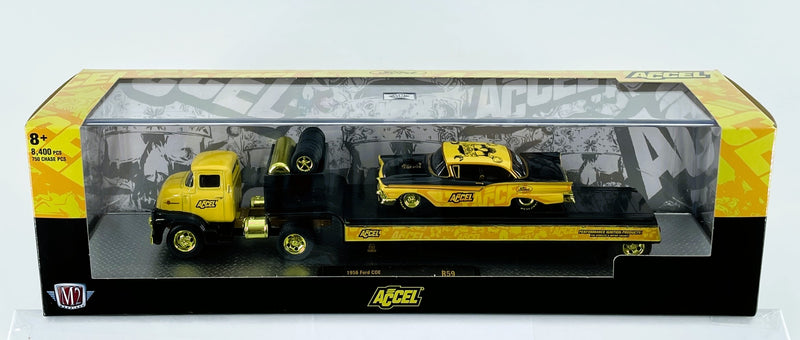 M2 Machines 1956 Ford COE & 1957 Ford Fairlane 500 Gold Chase 1/750 R59 1:64