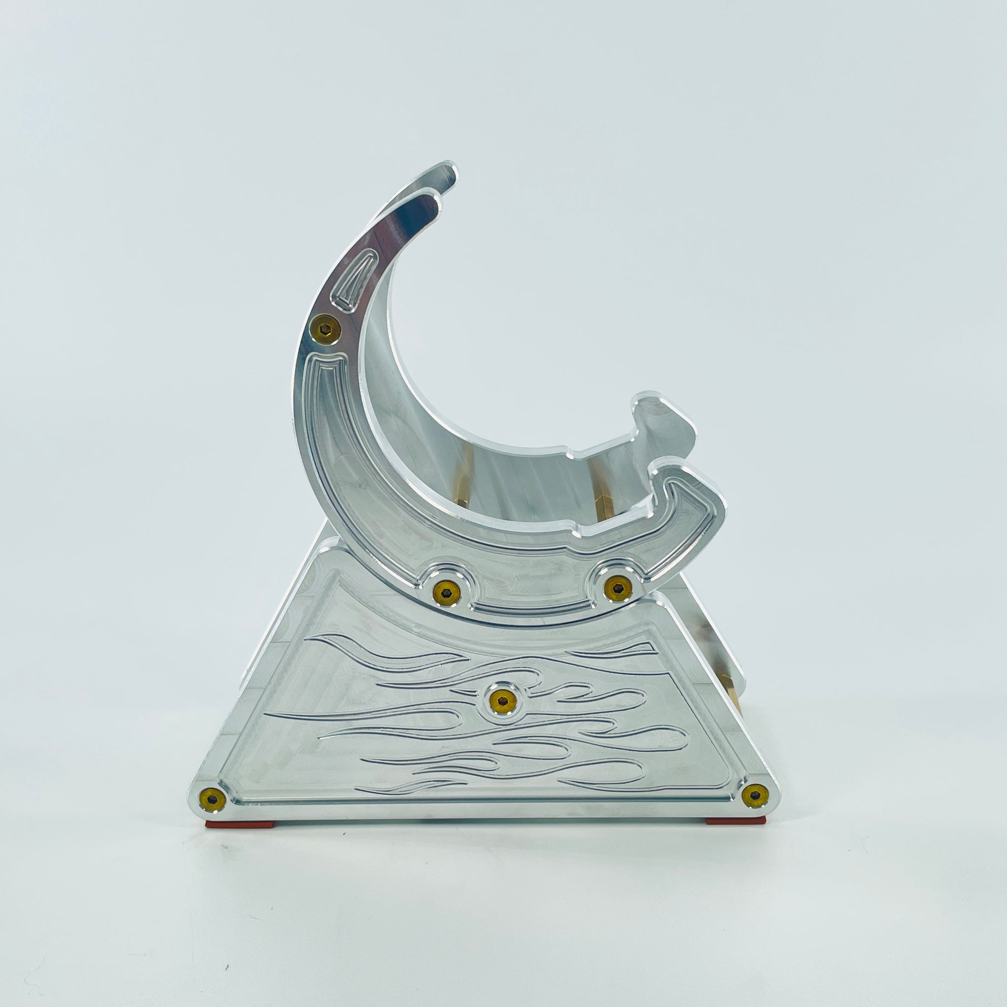 CNC Metal Phone Stand | Hot Rod Flames Design | Car Enthusiast Gift | Made in USA