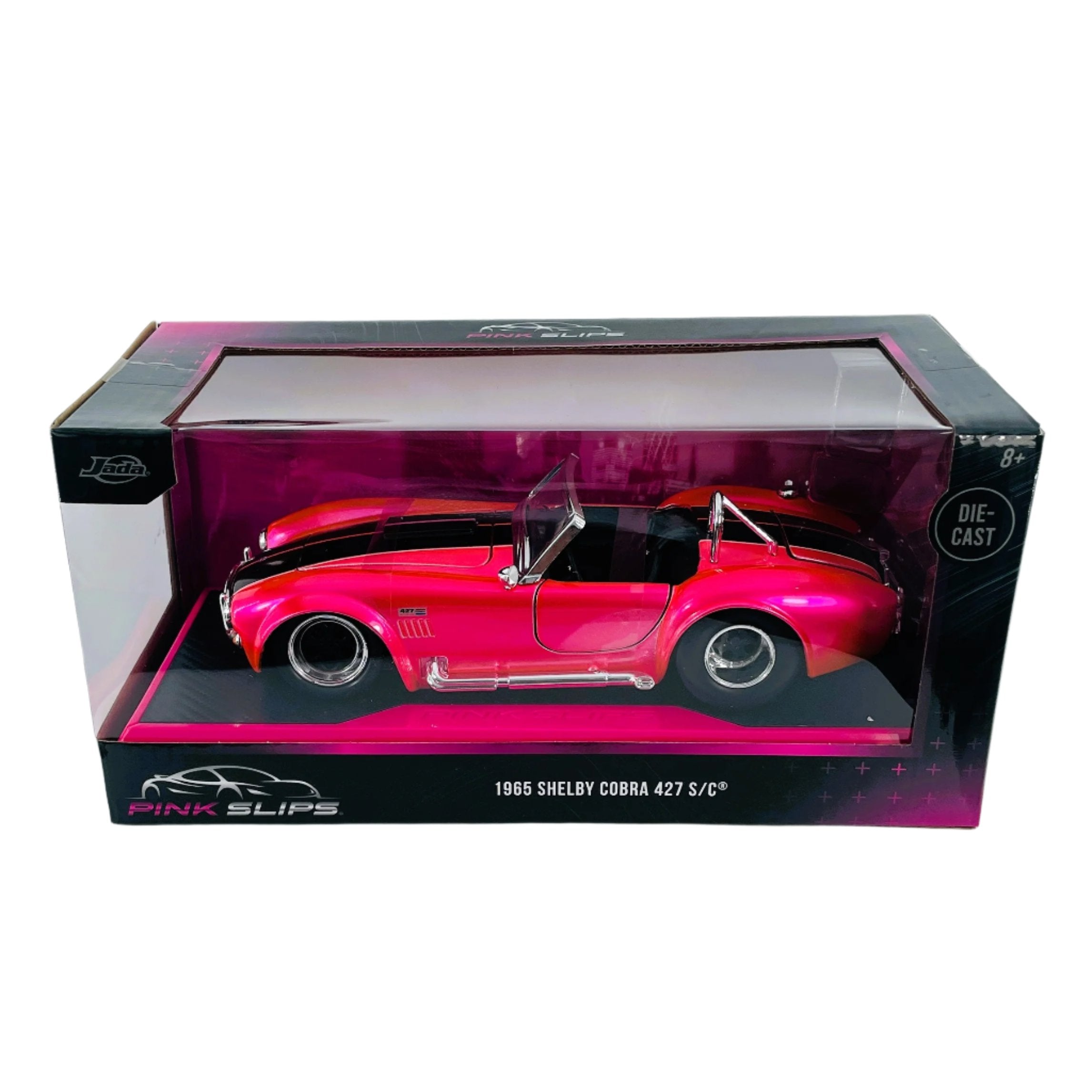 Jada Toys 1/24 Diecast 1965 Shelby Cobra 427 S/C CHASE Hot Pink - Pink Slips #35721