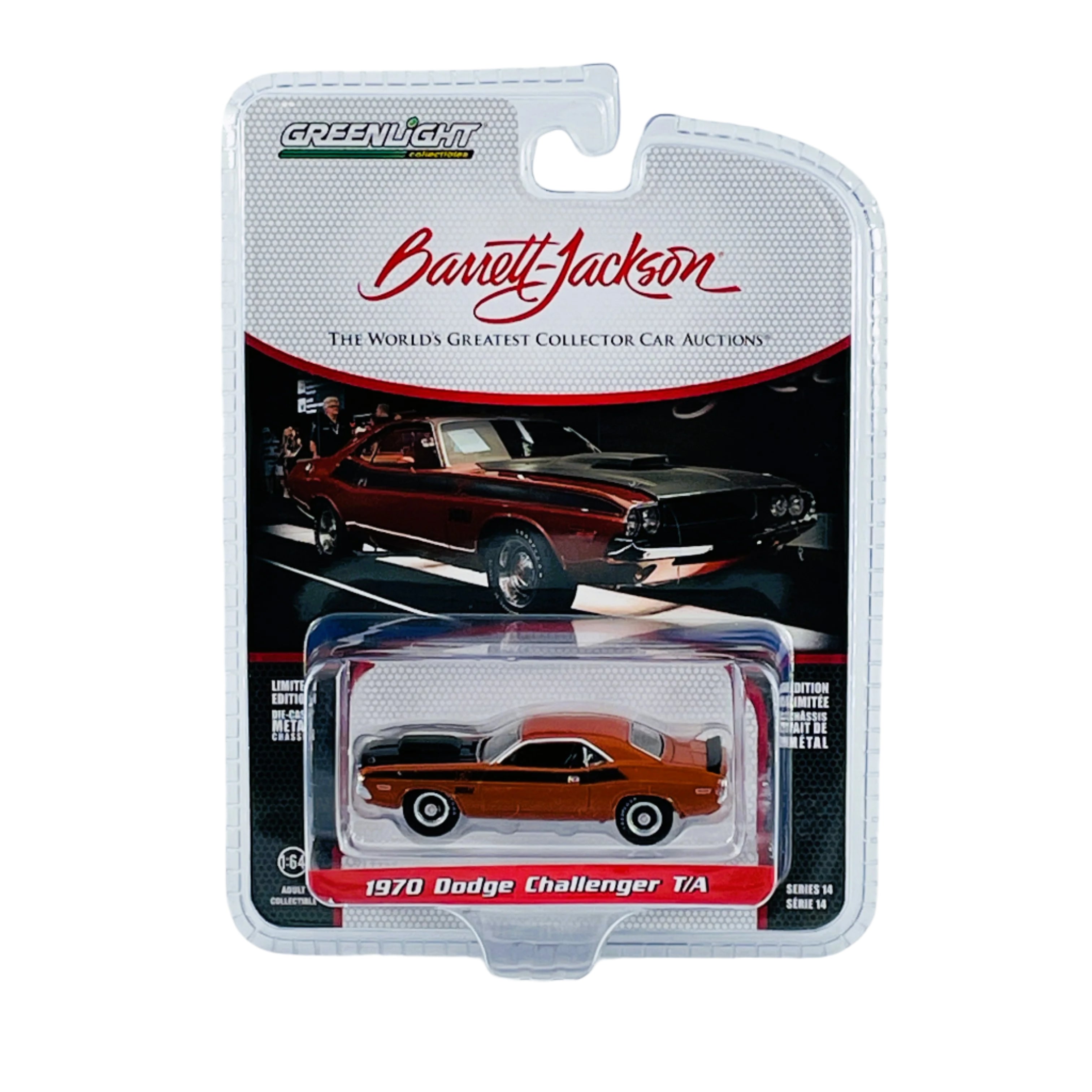 Greenlight 1 64 Diecast Cars 1970 Dodge Challenger T/A Barrett-Jackson S14