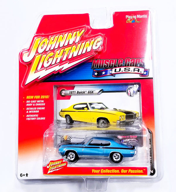 Johnny Lightning Cars 1 64 Scale 1971 Buick GSX Blue Muscle Cars USA 2016