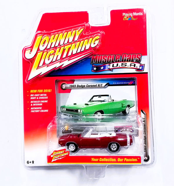 Johnny Lightning Cars 1 64 Scale 1969 Dodge Coronet R/T Die Cast Car R1