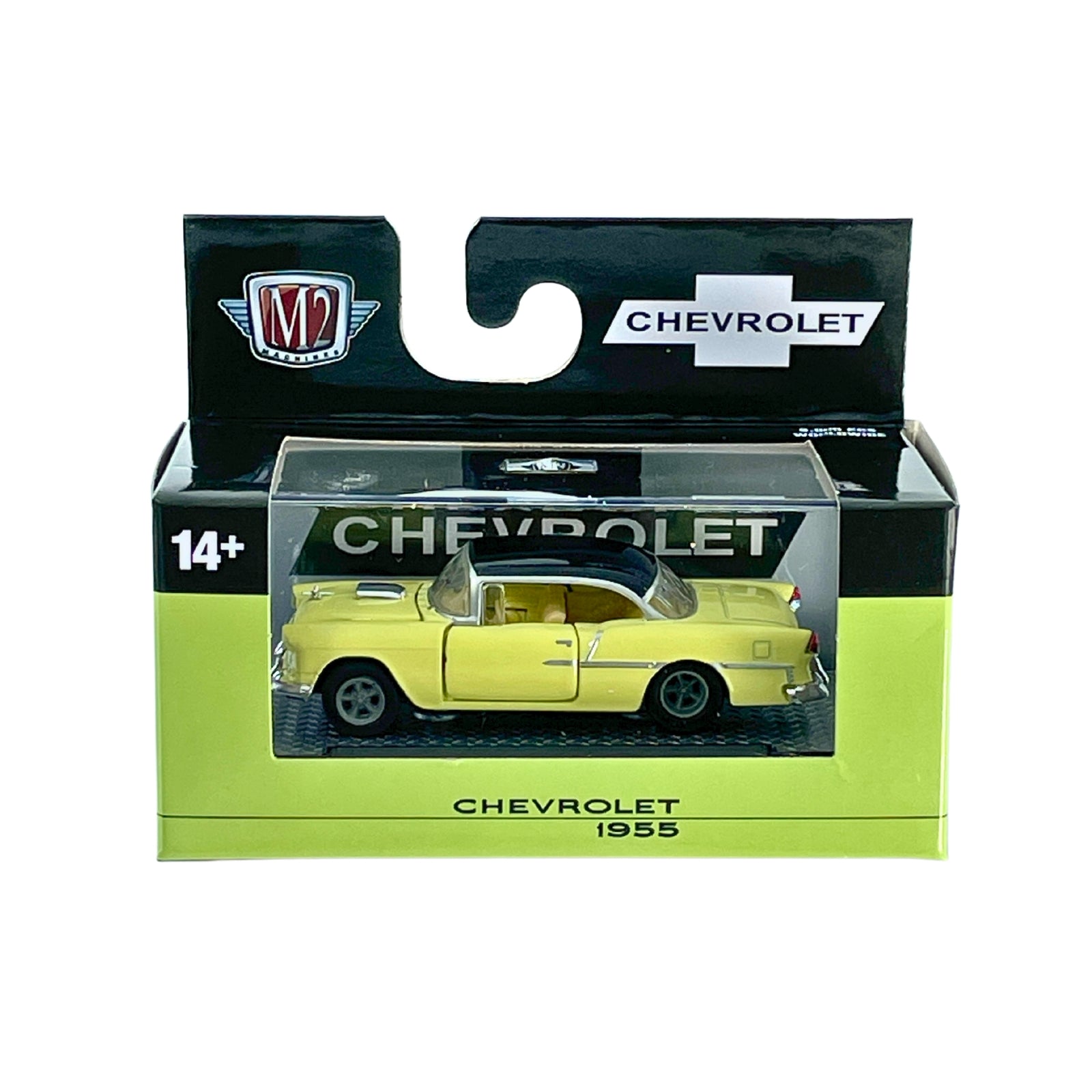 M2 Machines 1 64 Diecast Cars 1955 Chevrolet Bel Air Yellow Black R85