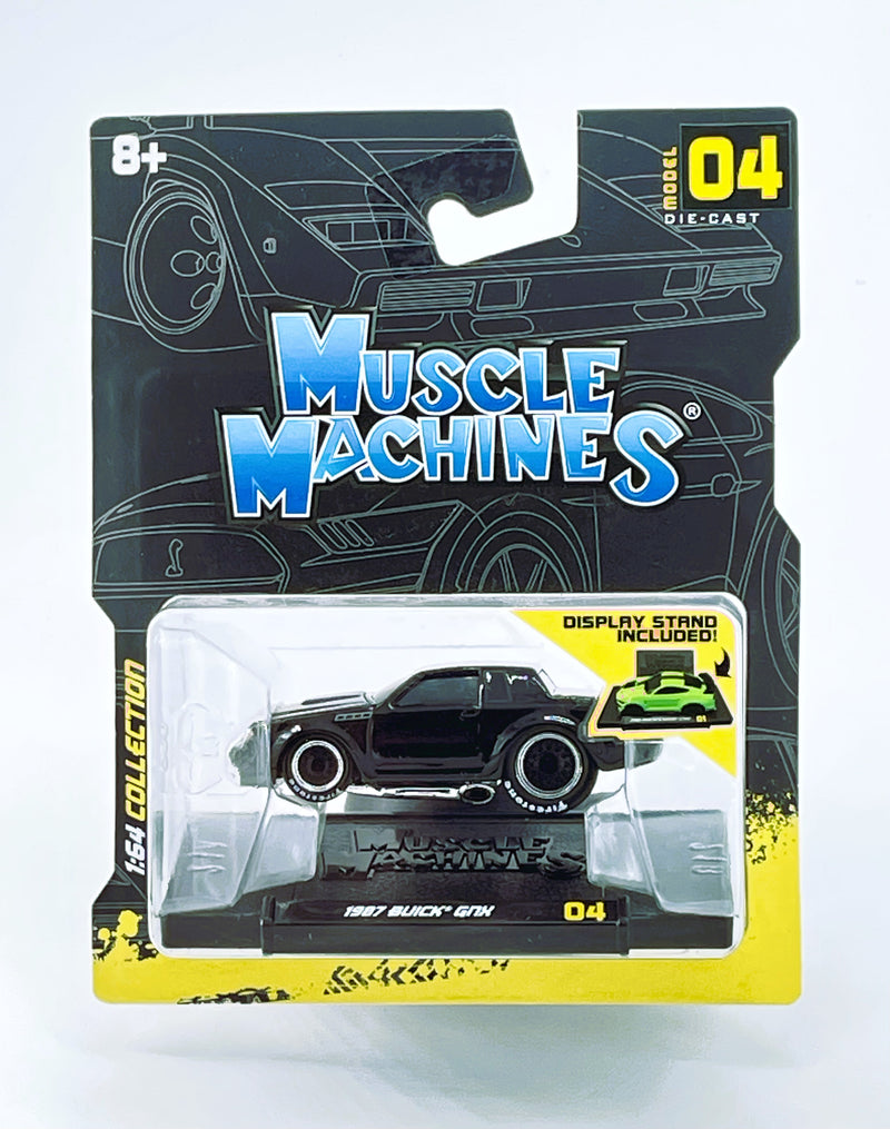Muscle Machines 1987 Buick GNX 1:64 Scale Diecast Car - Highly Detailed Collectible Black