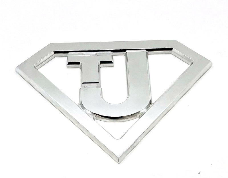 Metal Car Badge Emblem fits TJ Jeep Billet CNC 6061 Aluminum 7.5"x 5.5" Polished USA
