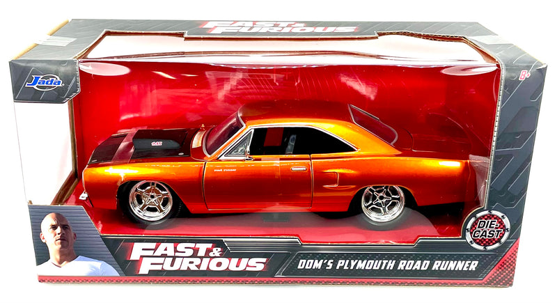 Jada Toys Fast & Furious Doms Plymouth Road Runner Burnt Orange Item 97126 1:24