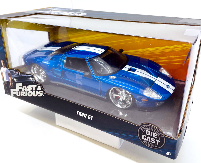 Jada Toys Fast & Furious Ford GT Blue with White Stripes Die Cast Car Item 97177 1:24
