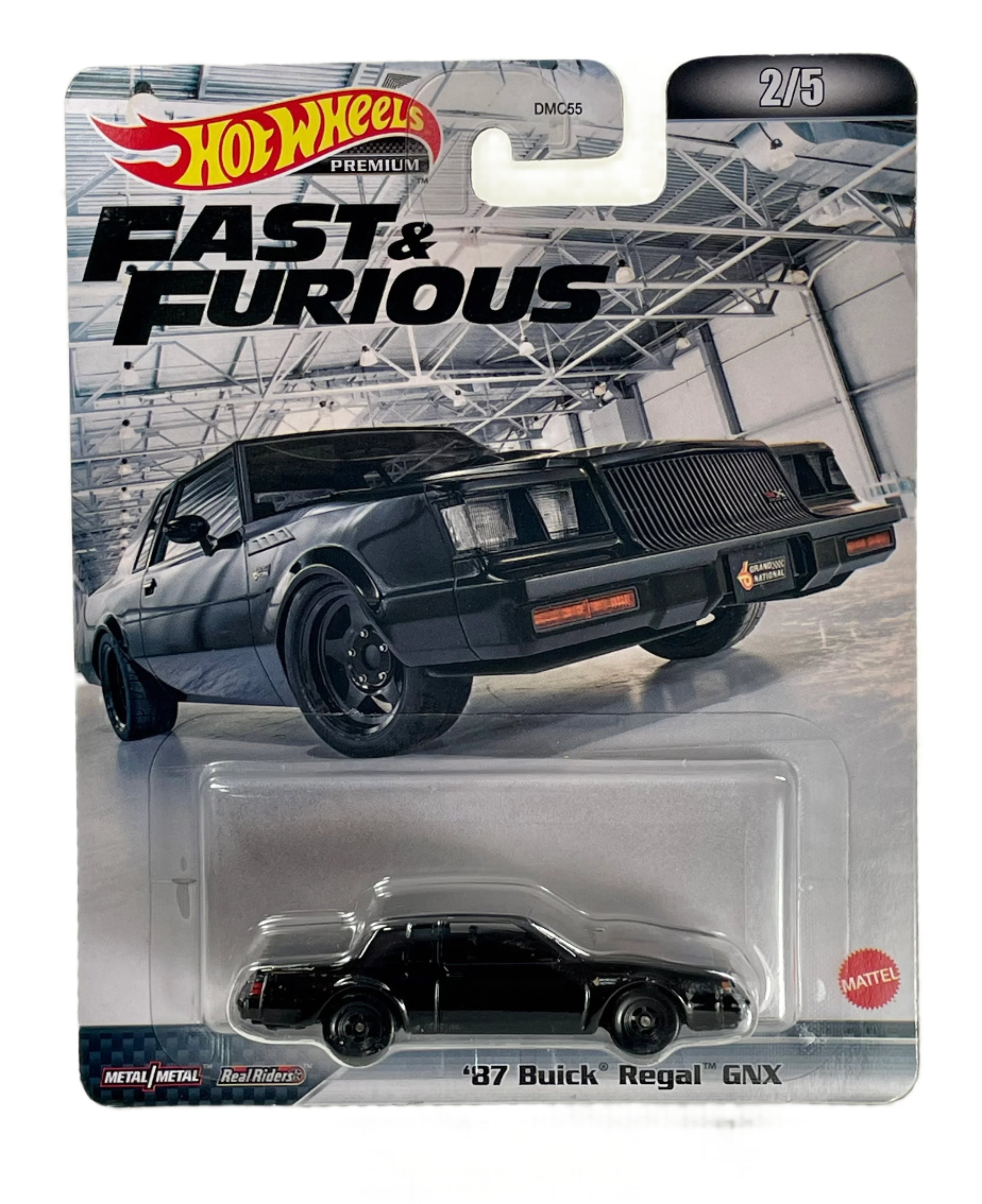 1987 Buick Regal GNX Black Hot Wheels Premium Fast Furious 2/5 Die Cast Car 1:64