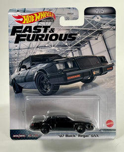 1987 Buick Regal GNX Black Hot Wheels Premium Fast Furious 2/5 Die Cast Car 1:64