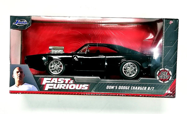 Jada Toys Fast & Furious Dom's Dodge Charger R/T, Gloss Black Item 97059 1:24