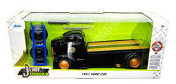 Jada Toys Just Trucks 1947 Ford COE Flatbed Truck Black Spare Wheels Item 32314 1:24