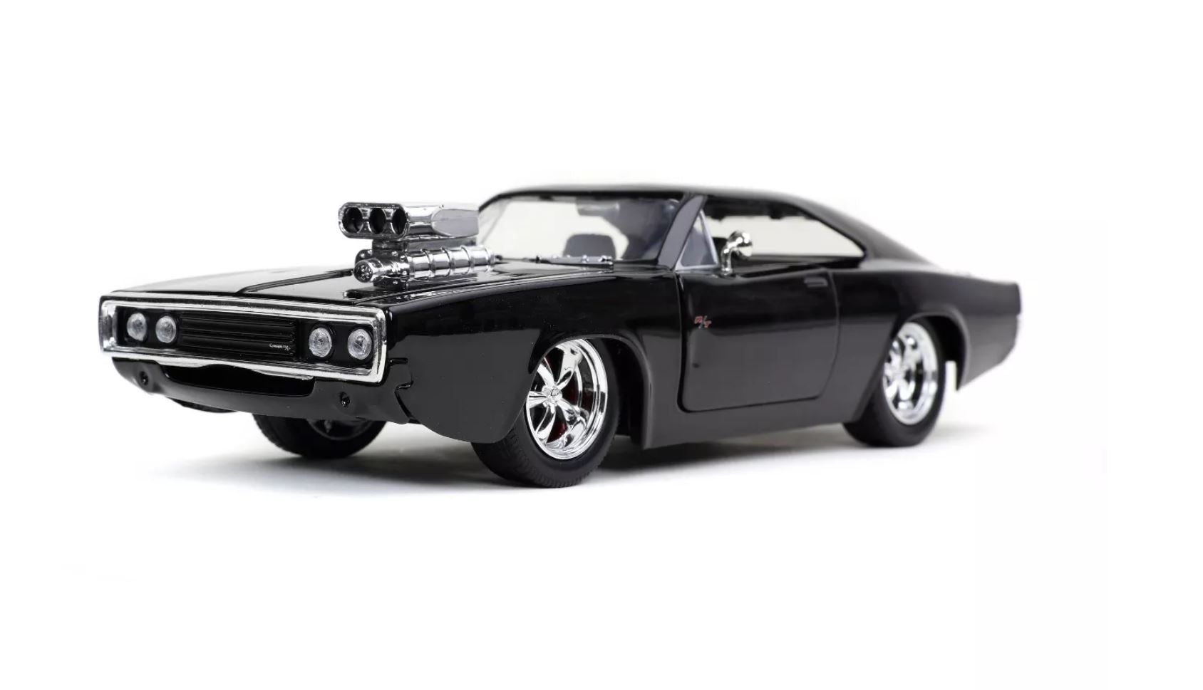 Jada Toys Fast & Furious Dom's Dodge Charger R/T, Flat Black Die Cast Item 97174 1:24