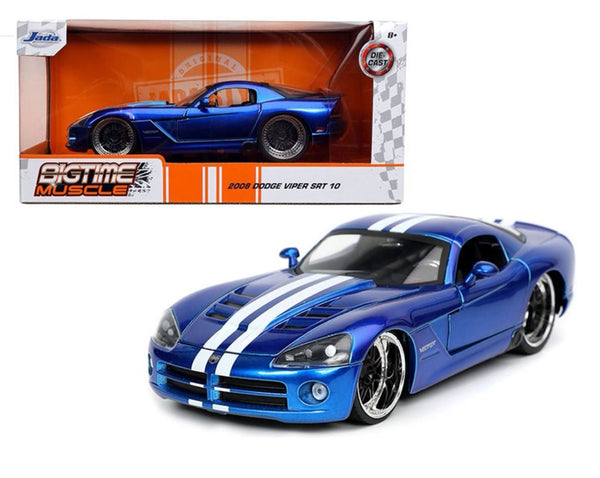Jada Toys Bigtime Muscle 2008 Dodge Viper SRT10 Candy Blue Item 32726 1:24