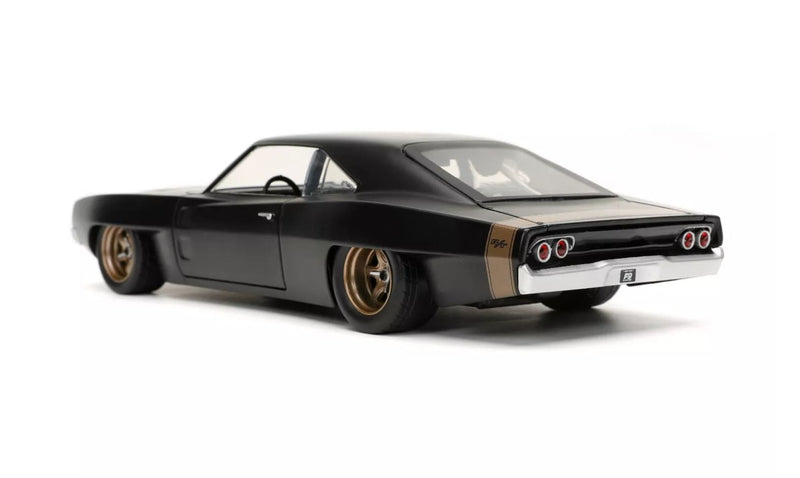 1968 Dodge Charger Widebody, Jada Toys Fast & Furious Flat Black F9 Item 32614 1:24