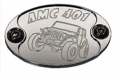 Custom Polished Aluminum Car Badge Emblem Jeep Wrangler 401 Graphic - USA