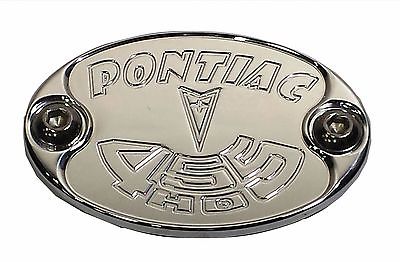 Custom Polished Aluminum Car Badge Emblem Pontiac 455 HO Graphic - USA