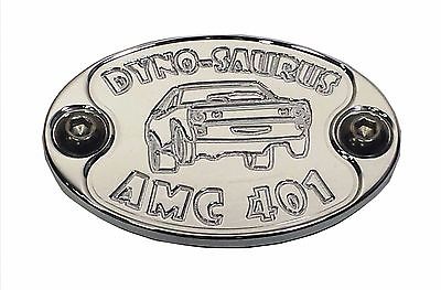 Custom Polished Aluminum Car Badge Emblem with AMC AMX 401 Graphic - USA