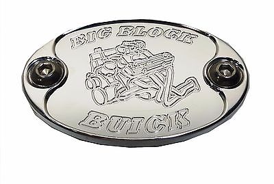 Custom Polished Aluminum Car Badge Emblem 455 Buick Engine Graphic - USA