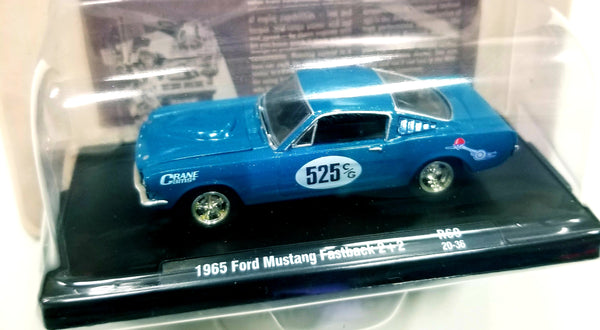 M2 Machines 1 64 Diecast Cars 1965 Ford Mustang Fastback Crane Cams R69