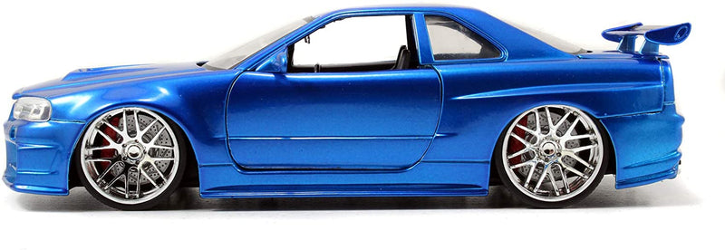 Brian's Nissan Skyline GT-R [BNR34] Blue Metallic #97173 Die Cast Model Car 1:24