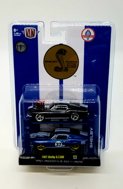 M2 Machines 1967 Shelby G.T. 500 Auto Lift 2 Pack R19 - Blue Black Die Cast Cars 1:64