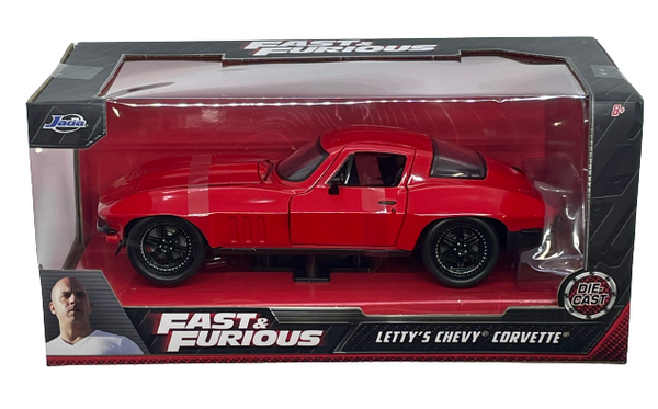 Letty's Chevy Corvette Red Jada Toys Fast & Furious Die Cast Model Car #98298 1:24