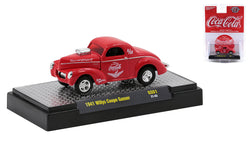 M2 Machines 1941 Willys Coupe Gasser Coke Coca Cola Red Die Cast Car 1:64
