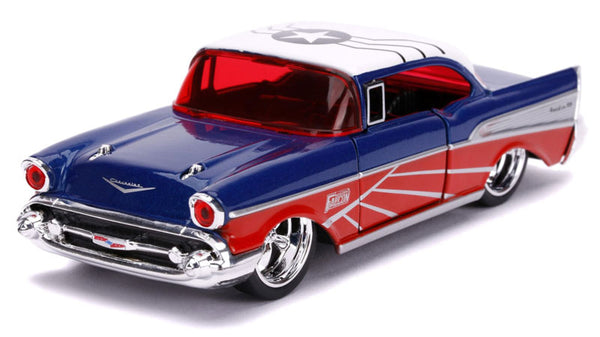 Jada Toys Marvel Avengers 1957 Chevy Bel Air Falcon Die Cast Car Item 24078 1:32