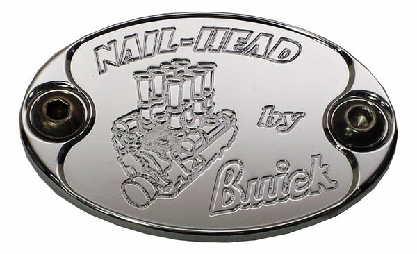Mad4Metal Polished Aluminum Car Badge Emblem "fits" Buick Nailhead Engine - USA