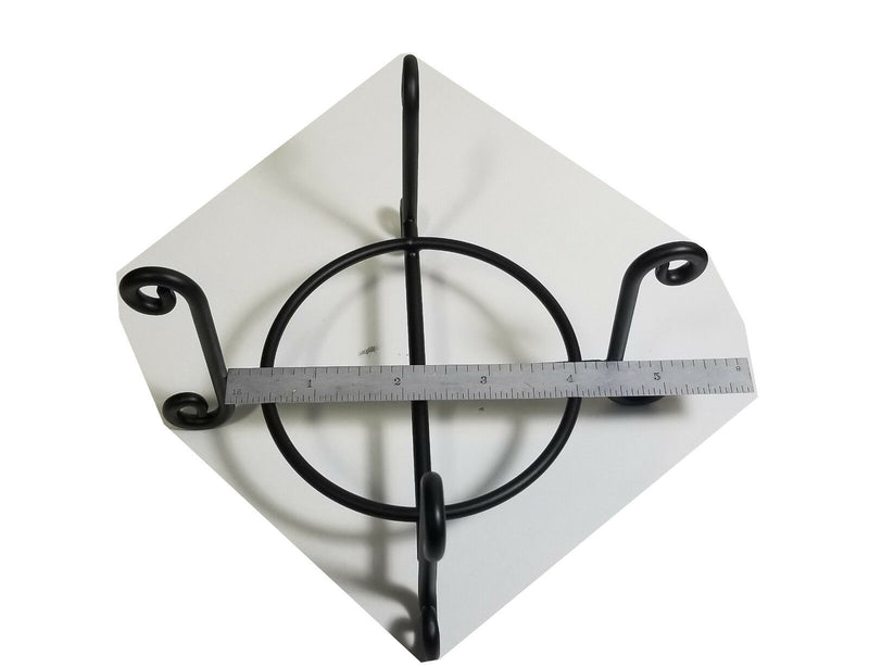 Wire Coaster Holder, Black, 4 Post Heavy Wire Scroll for 4" Round Coasters