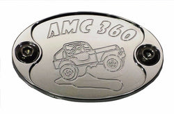Mad4Metal Custom Aluminum Metal Auto Badge Emblem 360 Car Engine Graphic - USA