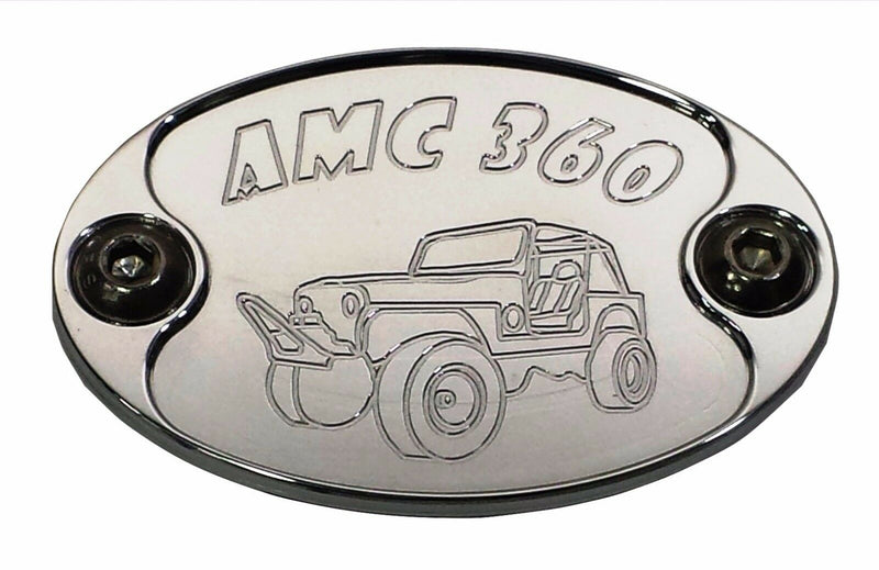 Custom Polished Aluminum Car Badge Emblem Jeep CJ Series 360 Graphic - USA
