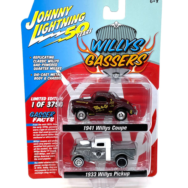 Johnny Lightning Twin Pack 50 Years Willys Gassers 2-Pack 41 Coupe