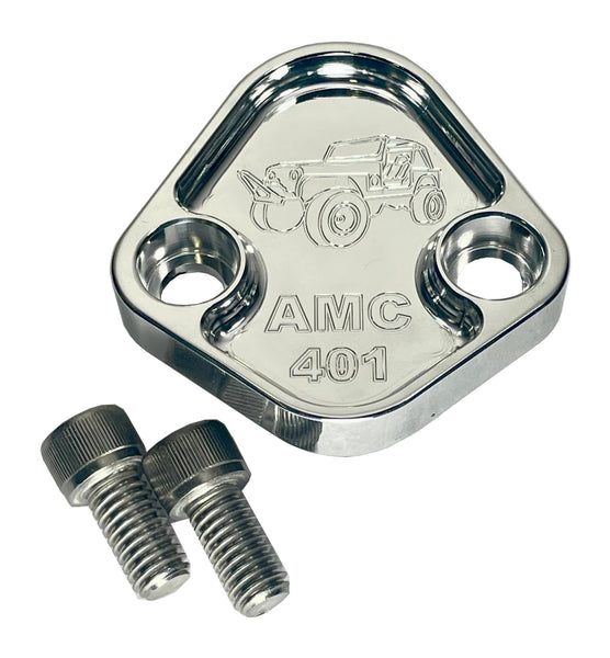 Fuel Pump Block Off Plate Fits Jeep AMC 401 CJ5 CJ7 Engines Mad4Metal