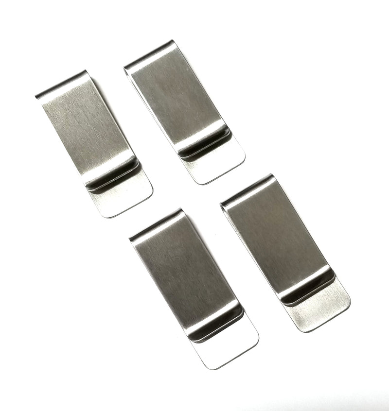 Lot of 4 Stainless Steel Money Clip Card Holder Metal Money Clip Card Holder USA